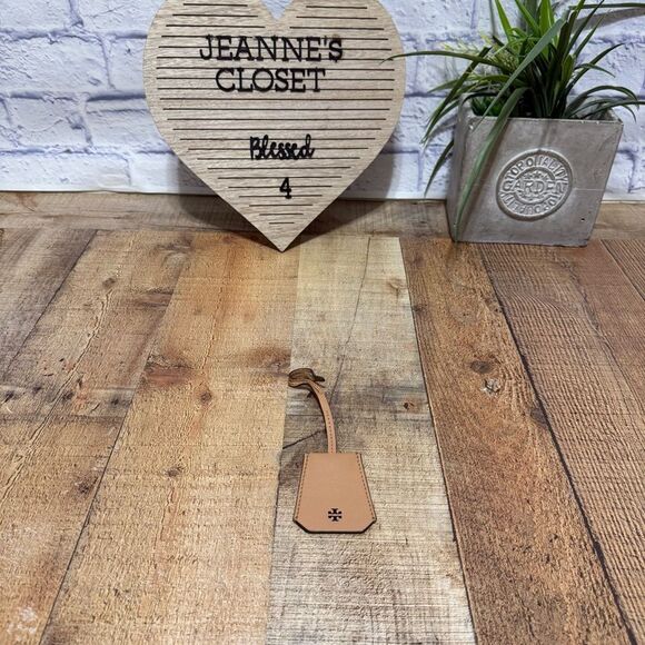 Tory Burch Gemini Link Bag Charm Luggage Charm/hanging Tag. Tan Leather - Picture 8 of 9